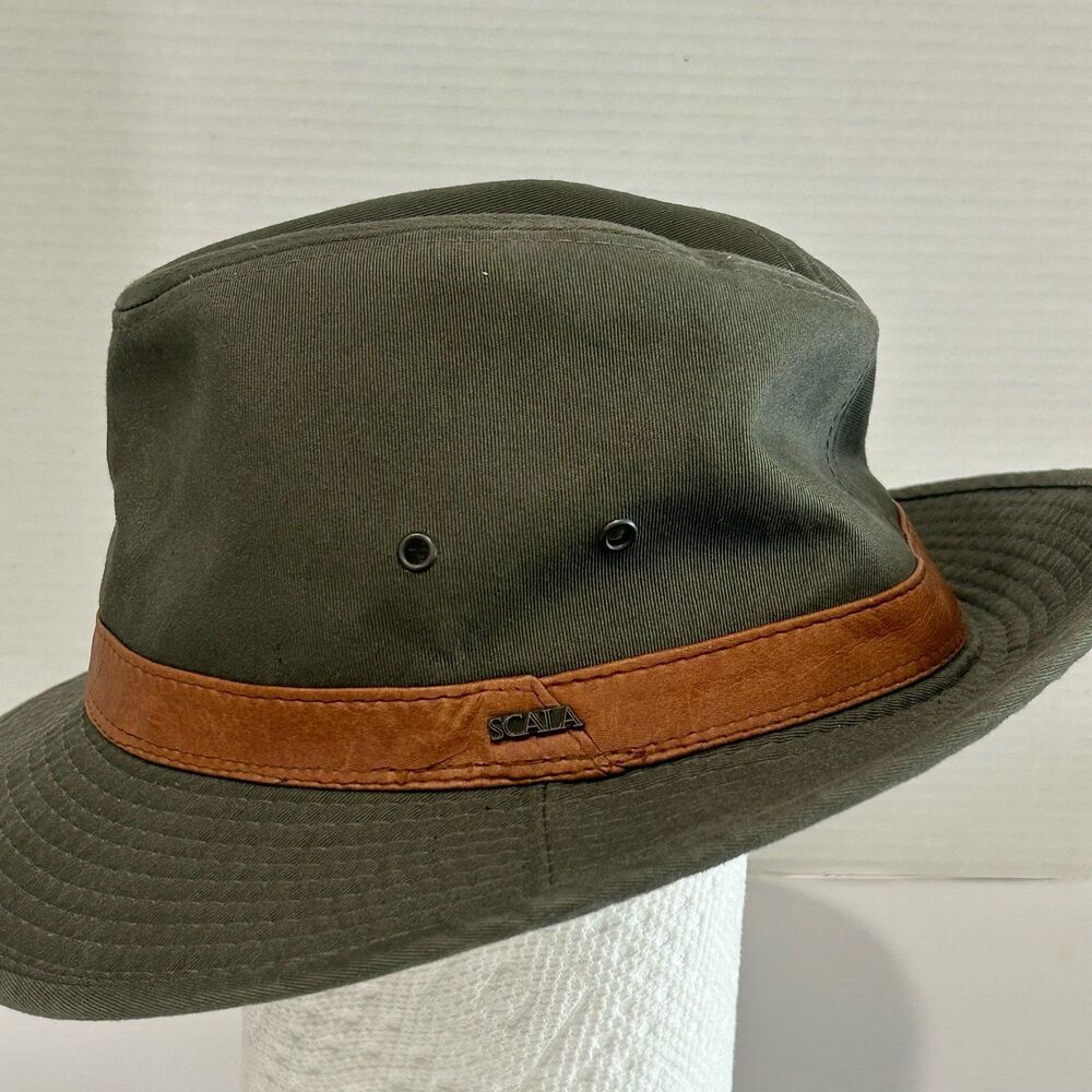 Scala Classica Fedora Hat Men's Size L Color Oliv… - image 5
